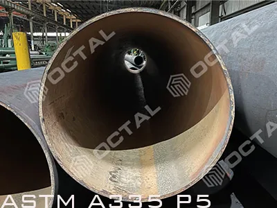 ASTM A335 P5 bezšuvju leģētā tērauda caurule